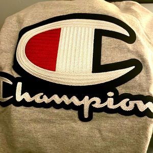 Champion Raised Embroidered Big C Script Logo Patch T-shirt Tee Men's X Large